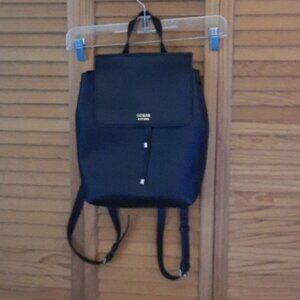 Guess Black Pepple Faux Leather Adjustable Strap Backpack